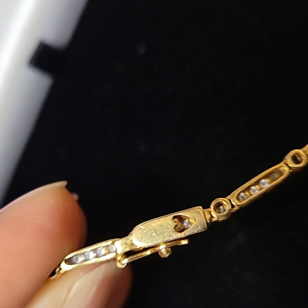 18k Diamond Tennis  Necklace 21 Grams - Picture 6 of 12